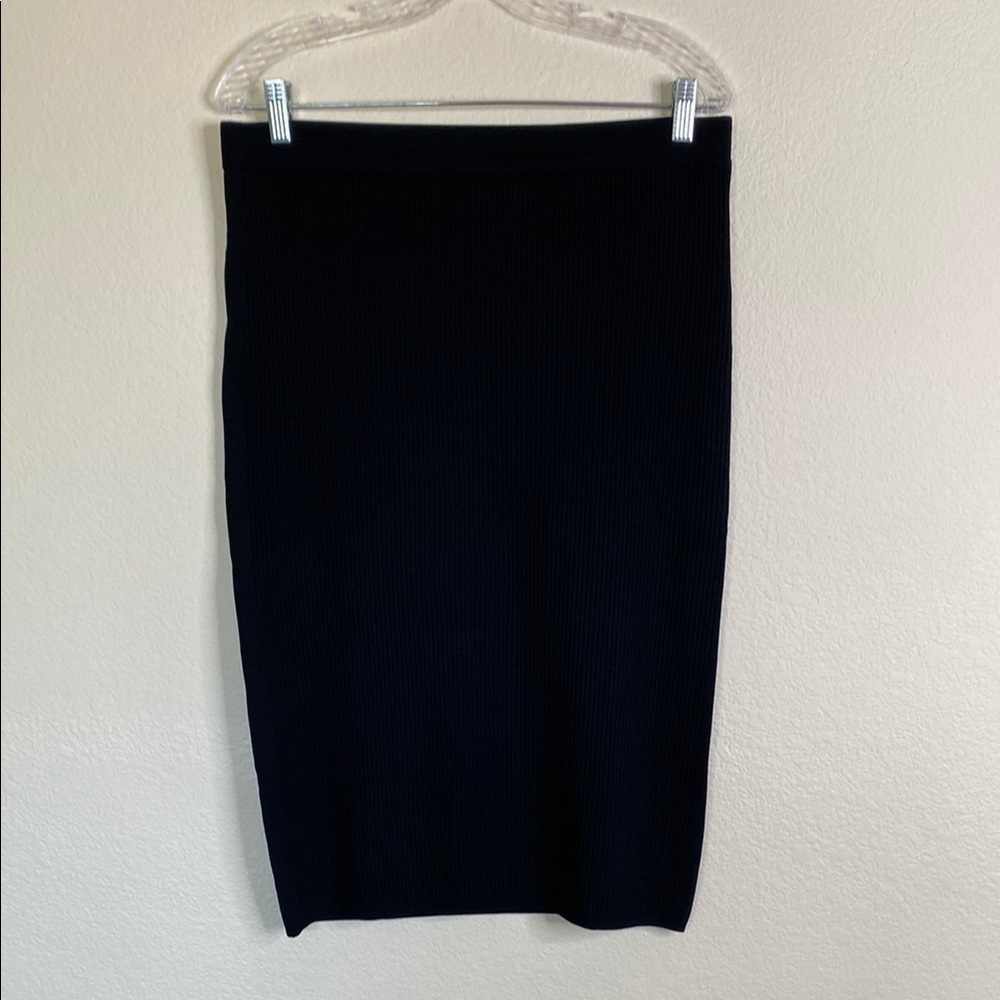 Vince Black Knee-Length ribbed Pencil Skirt women’s Large
